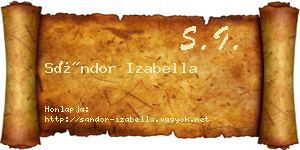 Sándor Izabella névjegykártya